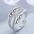 Rotatable Ring With Open Design Fashion Double-layered Hollow Line Anxiety Relief