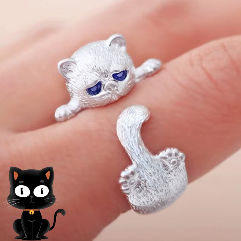 Cute Cat Ring Simplicity Opening Rings