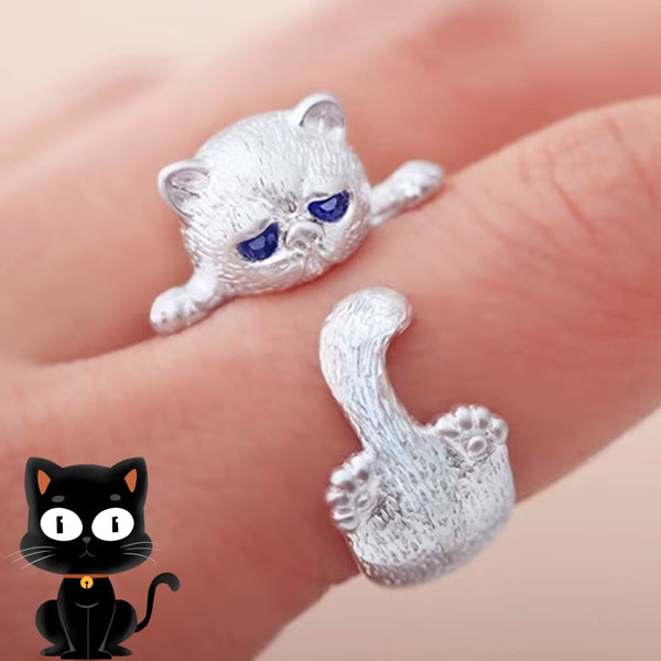 Cute Cat Ring Simplicity Opening Rings
