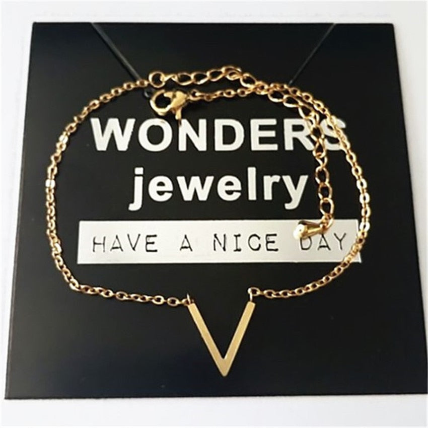 V Bracelets  Stainless Steel Chain