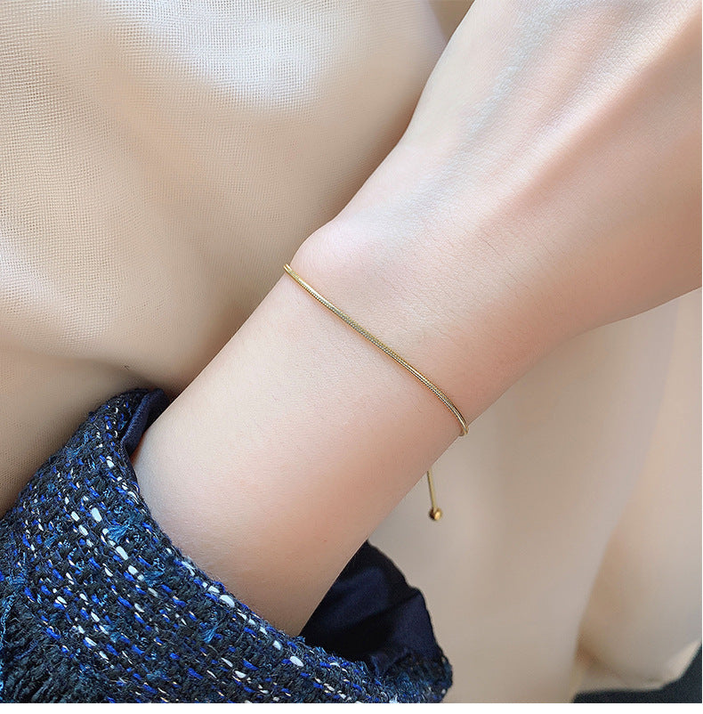 Simple Thin Bracelet For Women And Men Elegant Personality Adjustable