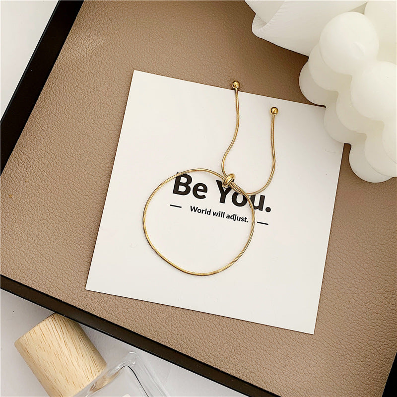 Simple Thin Bracelet For Women And Men Elegant Personality Adjustable