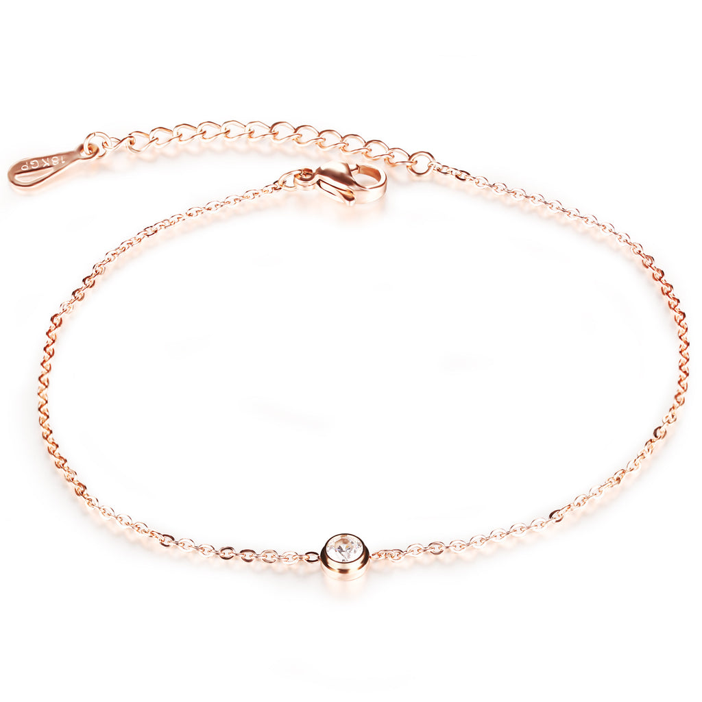 JeeMango Cubic Zirconia Anklet