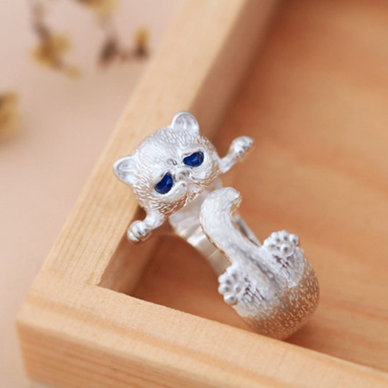 Cute Cat Ring Simplicity Opening Rings