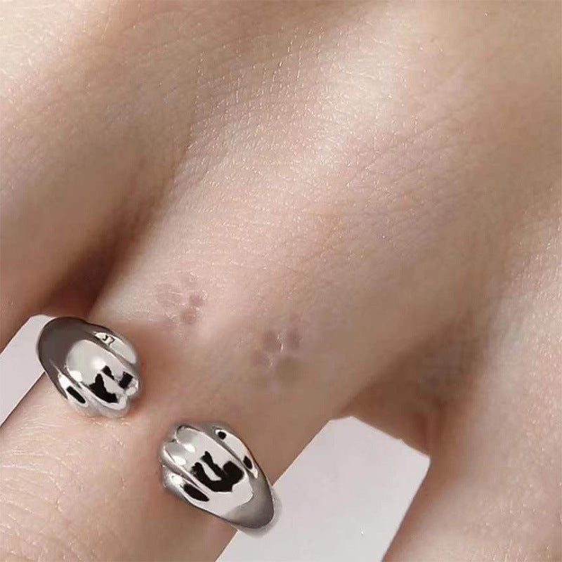 Kitten Paw Print Cute Ring