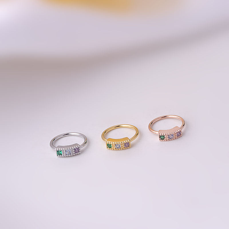 Colored Zircon Nose Rings