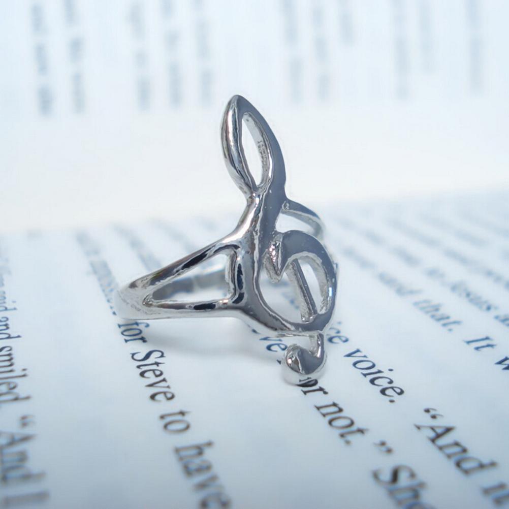 Unique Hollow Out Musical Notes Rings For Women Men