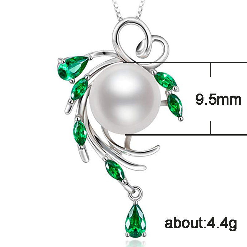 Love tassel necklace with faux pearls