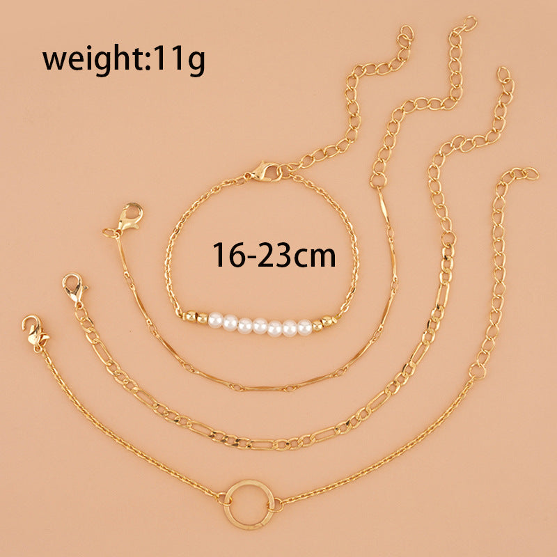 Multi-Piece Bracelet Set Of Four Women's Pearls