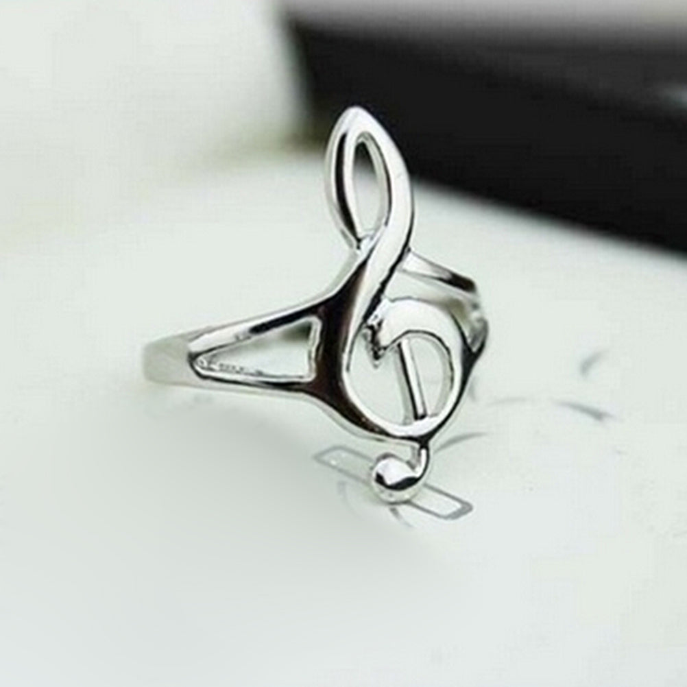 Unique Hollow Out Musical Notes Rings For Women Men