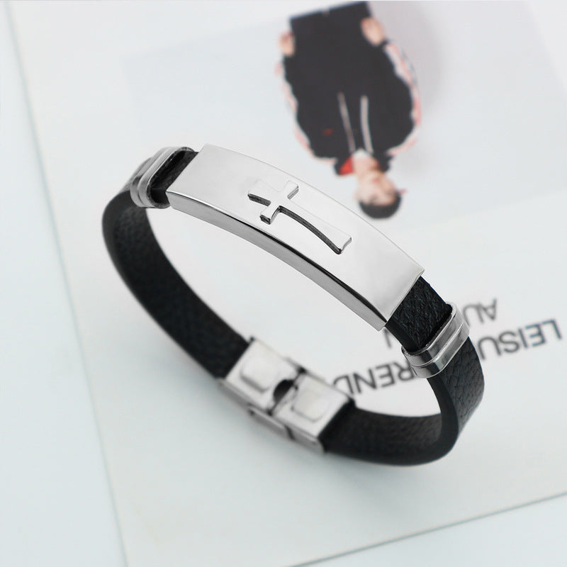 Cross Bracelet For Men, Handmade Jewelry, Niche Design