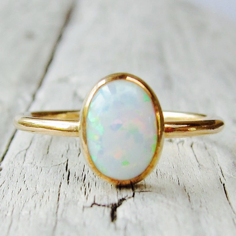 Gold Opal Ring For Women