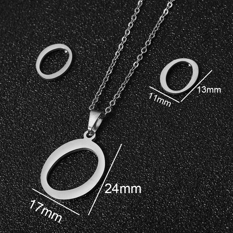 26 stainless steel alphabet necklaces