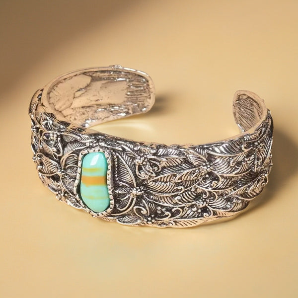 Retro Turquoise Bracelet Stylish Versatile And Open-ended