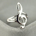 Unique Hollow Out Musical Notes Rings For Women Men