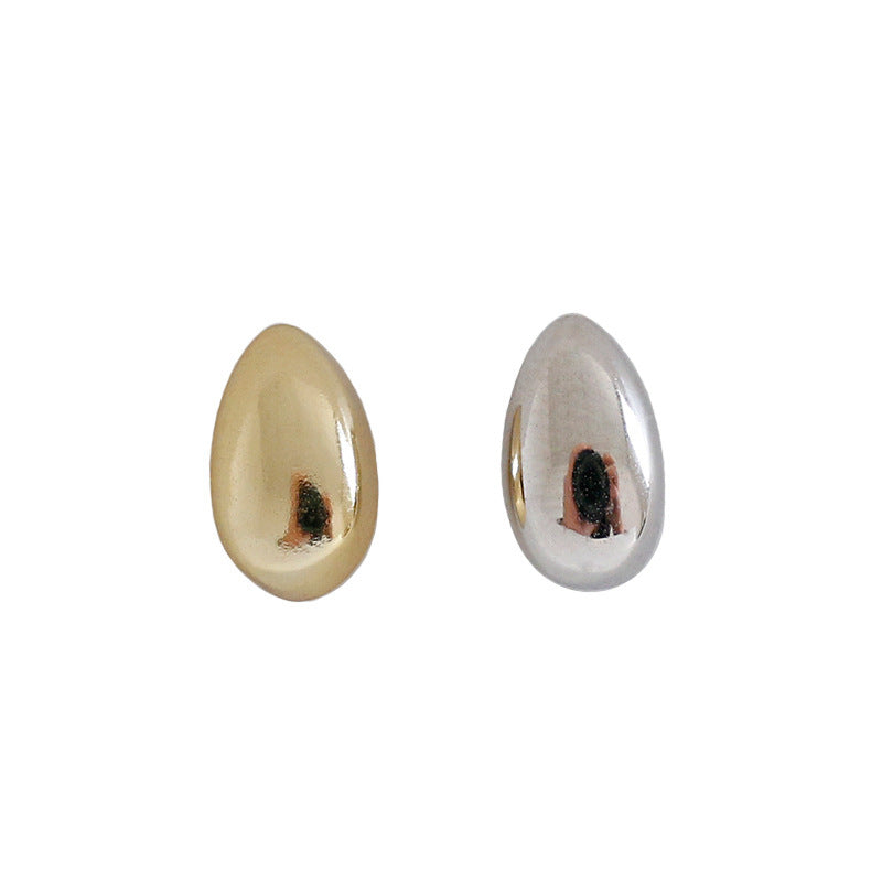 Geometric Oval Stud