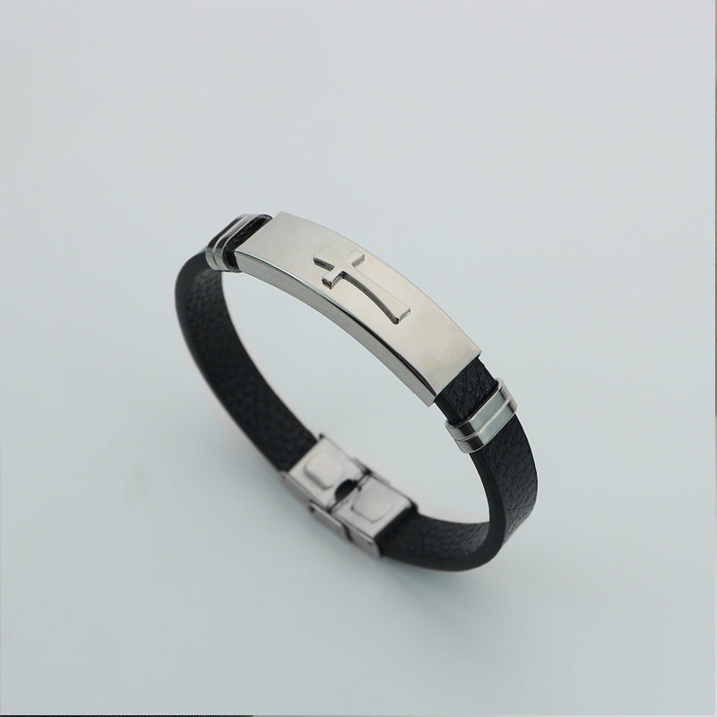 Cross Bracelet For Men, Handmade Jewelry, Niche Design