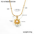 SUNFLOWER Shell Pearls Clavicle Necklace