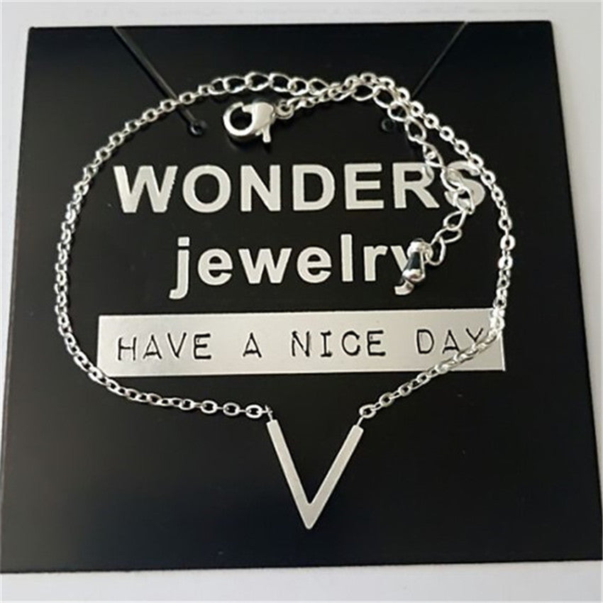 V Bracelets  Stainless Steel Chain