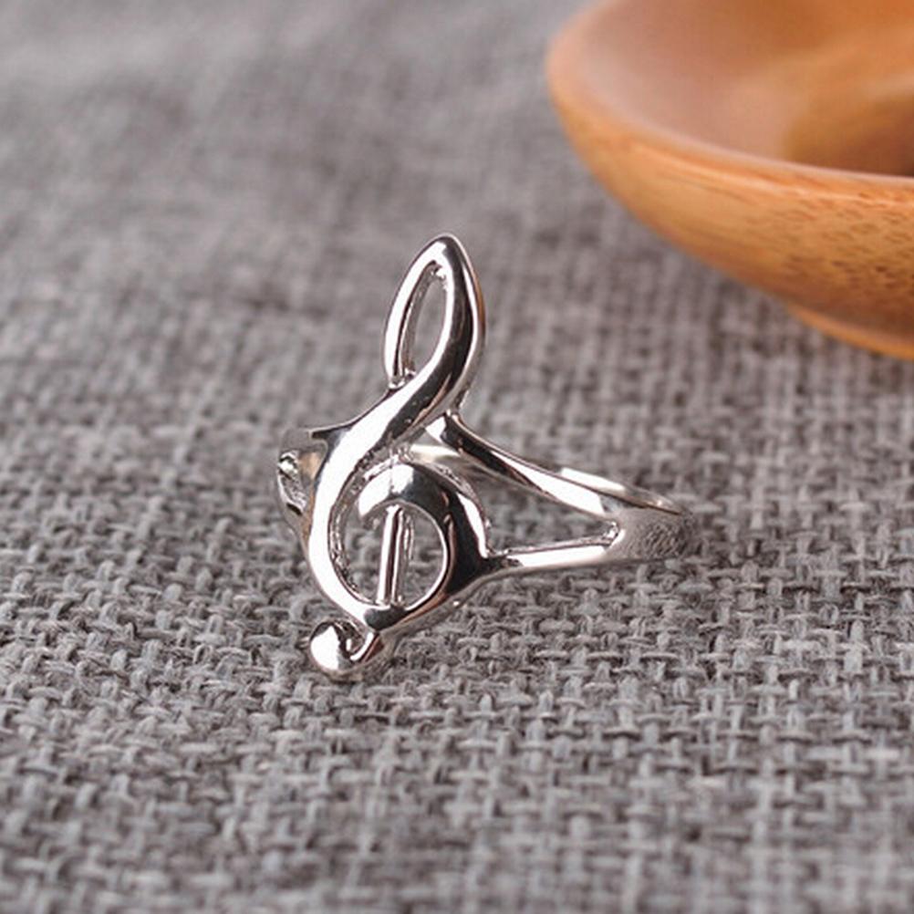 Unique Hollow Out Musical Notes Rings For Women Men