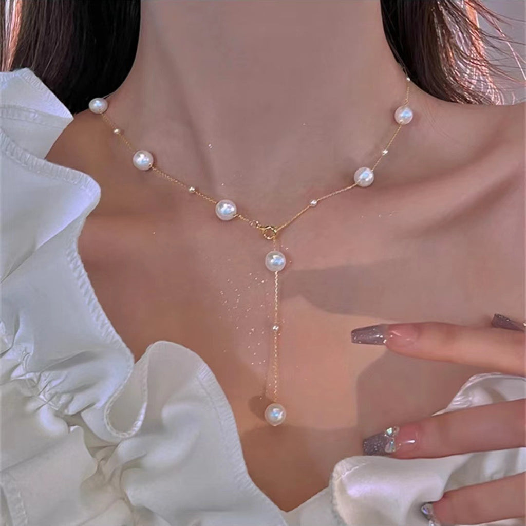 Trendy Pearl  Starry Pearl Choker Necklaces