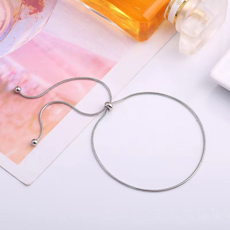 Simple Thin Bracelet For Women And Men Elegant Personality Adjustable