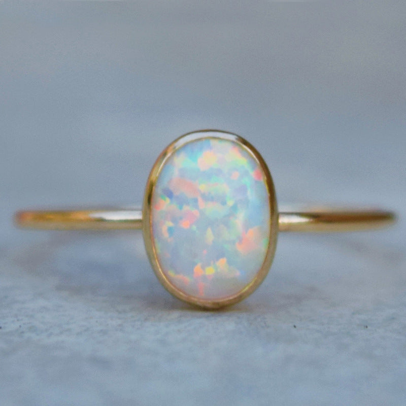 Gold Opal Ring For Women