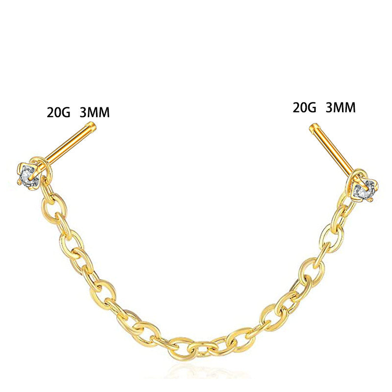 Stainless Steel New Nose Chain Piercing Jewelry