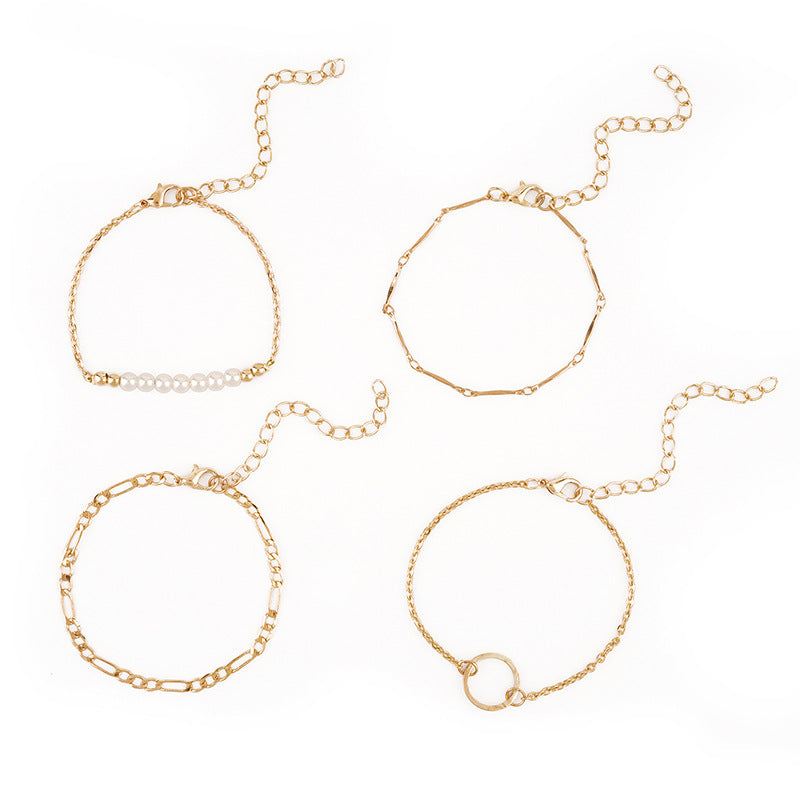 Multi-Piece Bracelet Set Of Four Women's Pearls