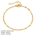 Gold Plated Stainless Steel Anklets Lip Chain Anklet