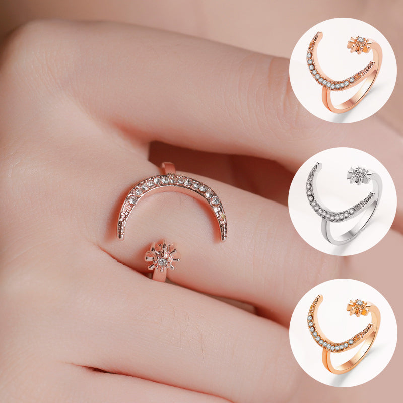 Moon And Star Opening Rings