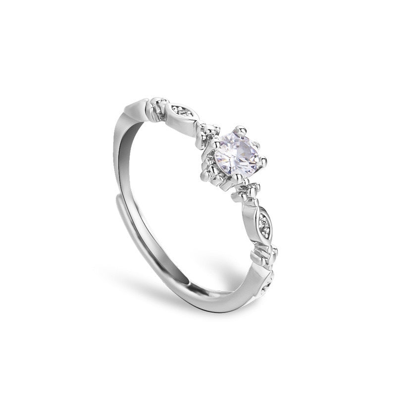 Simple Special-interest Design Men And Women Opening Ring