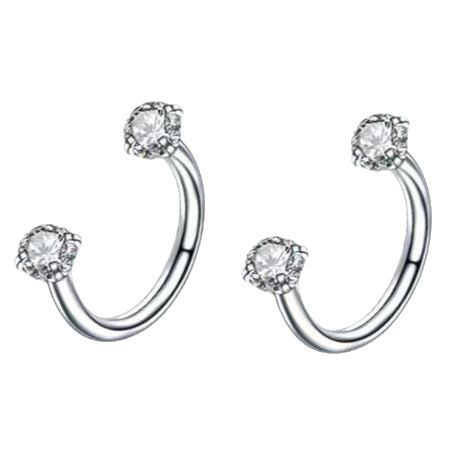 Ornaments Round Double Zircon Nose Ring