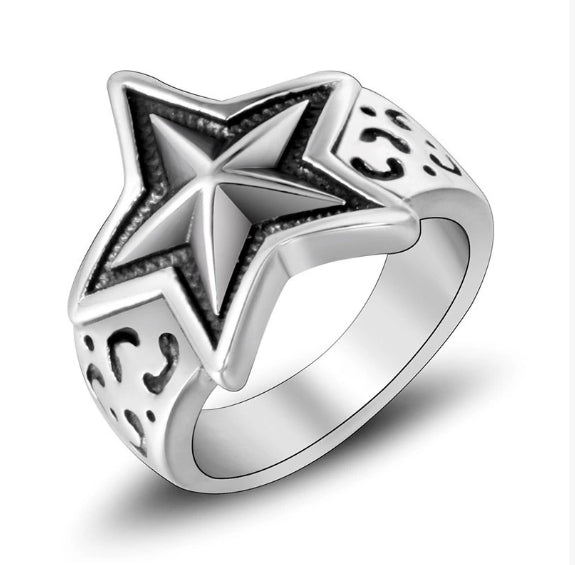Stainless Steel Ring Men And Women Star Jewelry