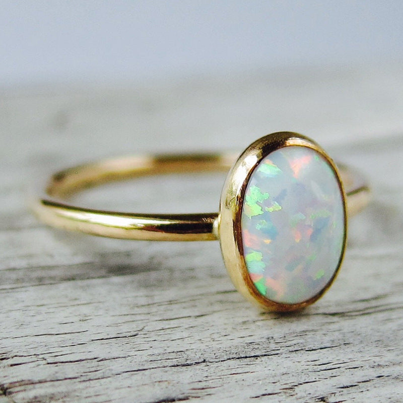 Gold Opal Ring For Women