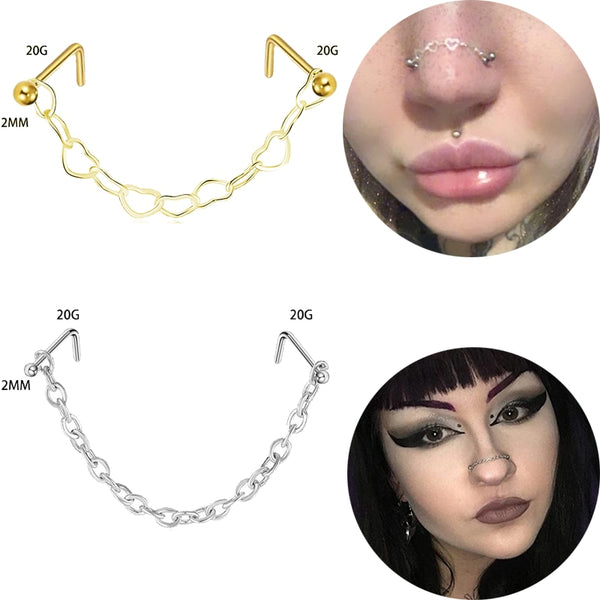 Stainless Steel New Nose Chain Piercing Jewelry