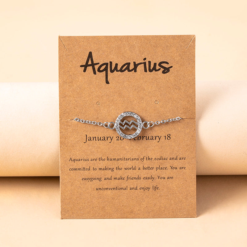 Fashion Silver Color Constellation Chain Bracelets