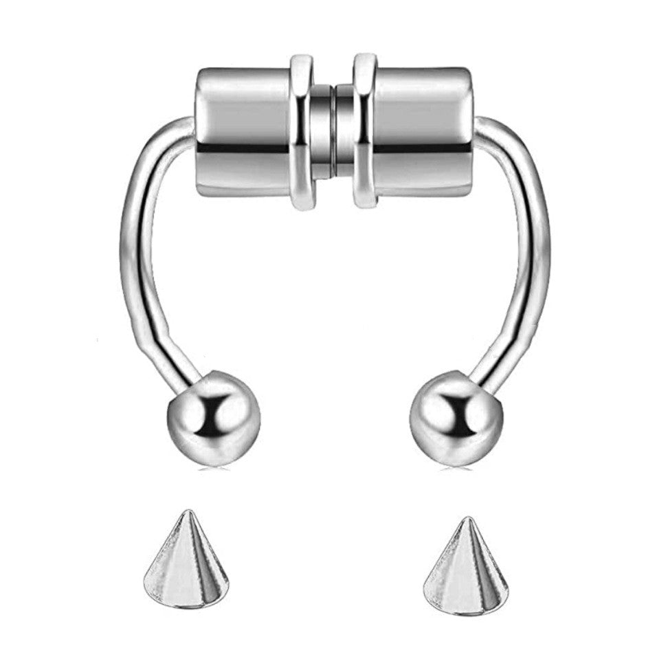 Fake Nose Ring Hip Hoop Rock U Shaped Magnetic