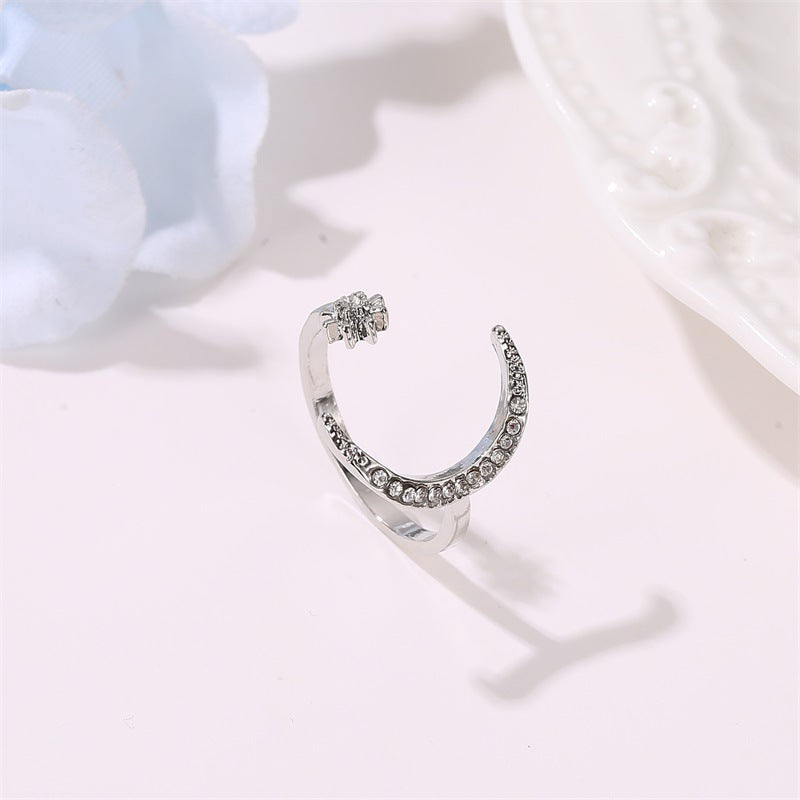 Moon And Star Opening Rings