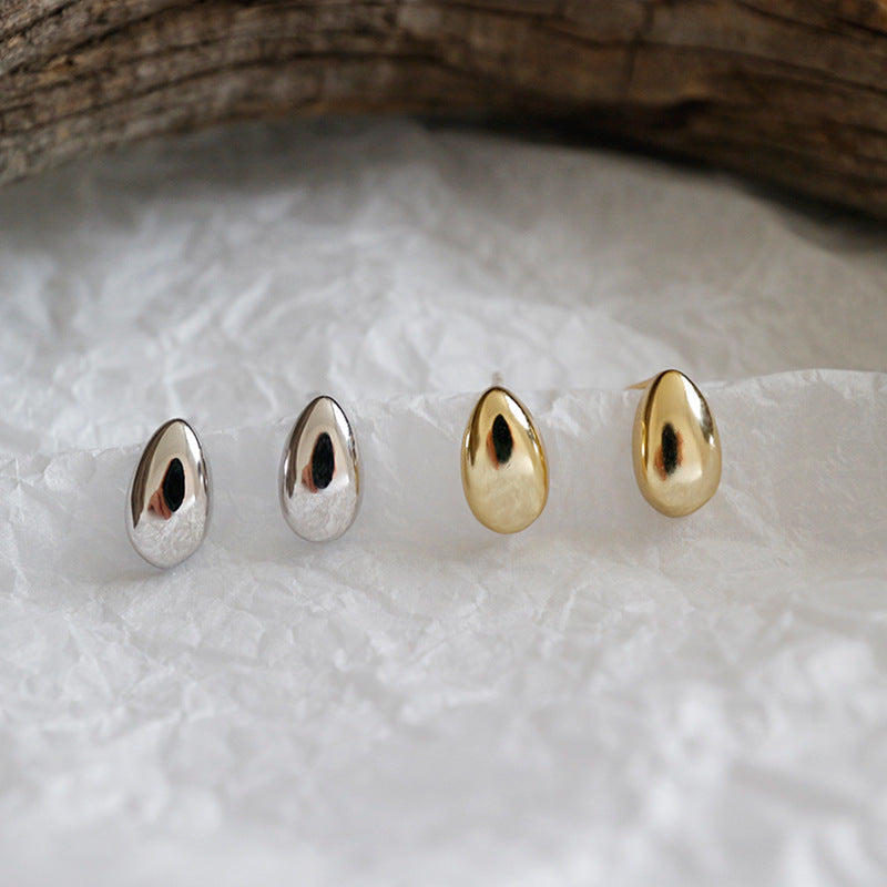 Geometric Oval Stud