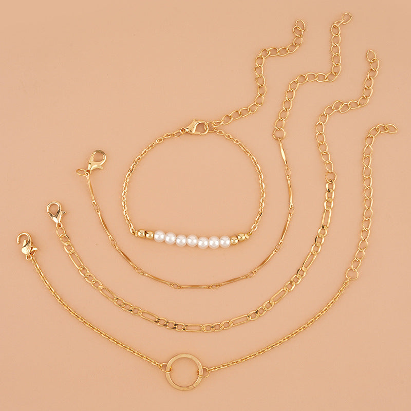 Multi-Piece Bracelet Set Of Four Women's Pearls