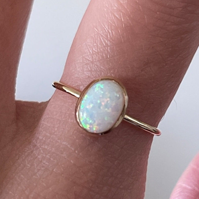 Gold Opal Ring For Women