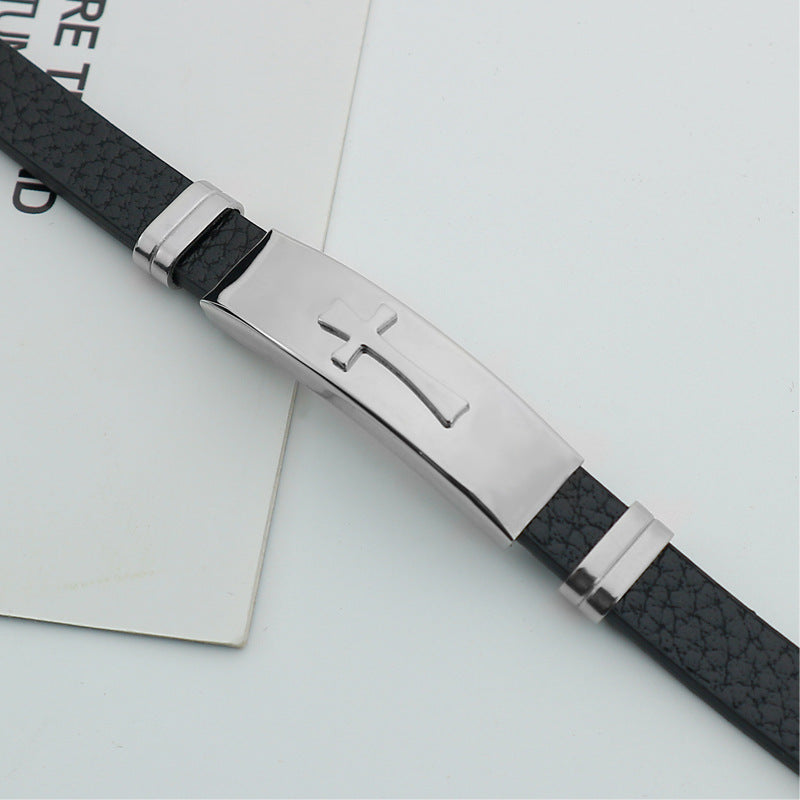 Cross Bracelet For Men, Handmade Jewelry, Niche Design
