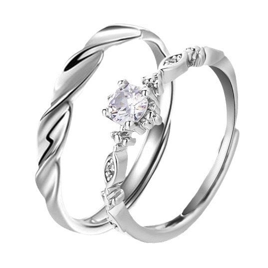 Simple Special-interest Design Men And Women Opening Ring